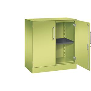 C+P Vleugeldeurkast ASISTO, hoogte 897 mm, breedte 800 mm, 1 legbord, felgroen/felgroen
