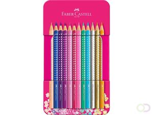 Faber-Castell Buntstifte Pinkes Sparkle, 12er Metalletui