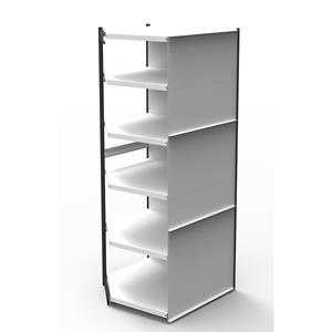 Kerkmann PROGRESS 2000 stalen hoekstelling, met achterwand, B 400 x D 500 x H 2250 mm, frame zwart