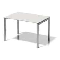 BISLEY Bureautafel CITO, U-onderstel, h x b x d = 740 x 1200 x 800 mm, onderstel zilverkleurig, blad grijswit