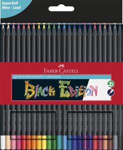 Faber-Castell Buntstifte Black Edition 24er Kartonetui