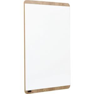 Whiteboard NATURAL, frame in houtlook, bord wit, b x h = 750 x 1150 mm