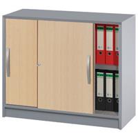 kerkmann Schiebetuerenschrank 2 OH - Buche-Silber
