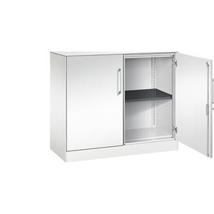 C+P Vleugeldeurkast ASISTO, hoogte 897 mm, breedte 1000 mm, 1 legbord, verkeerswit/verkeerswit