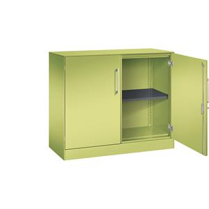 C+P Vleugeldeurkast ASISTO, hoogte 897 mm, breedte 1000 mm, 1 legbord, felgroen/felgroen