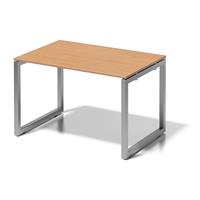 BISLEY Bureautafel CITO, O-onderstel, h x b x d = 740 x 1200 x 800 mm, onderstel zilverkleurig, blad beukenhout