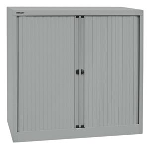 bisley Euro Rollladenschrank 2,5 OH - Silber / Silber