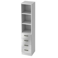 Wandkast met 4 laden - Metaal handgreep - 5 niveaus - Hammerbacher