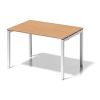 BISLEY Bureautafel CITO, U-onderstel, h x b x d = 650 - 850 x 1200 x 800 mm, onderstel wit, blad beukenhout