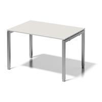 BISLEY Bureautafel CITO, U-onderstel, h x b x d = 650 - 850 x 1200 x 800 mm, onderstel zilverkleurig, blad grijswit