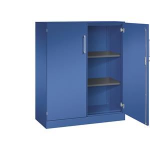 C+P Vleugeldeurkast ASISTO, hoogte 1292 mm, breedte 1000 mm, 2 legborden, gentiaanblauw/gentiaanblauw