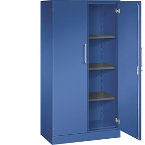 C+P Vleugeldeurkast ASISTO, hoogte 1617 mm, breedte 800 mm, 3 legborden, gentiaanblauw/gentiaanblauw