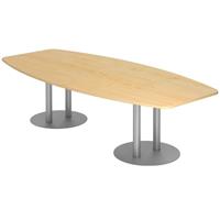 hammerbacher Meetingtisch Serie-KT 280 x 130/78 - Ahorn / Silber