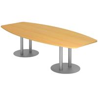 hammerbacher Meetingtisch Serie-KT 280 x 130/78 - Buche / Silber