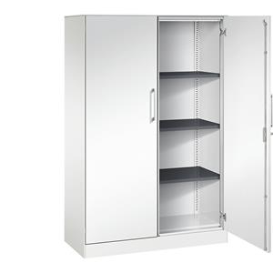 C+P Vleugeldeurkast ASISTO, hoogte 1617 mm, breedte 1000 mm, 3 legborden, verkeerswit/verkeerswit