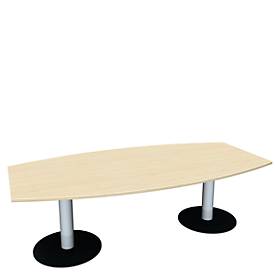 Vergadertafel, B 2400 mm, esdoorn