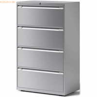 bisley Schubladenschrank Essentials 4 Schubladen silber