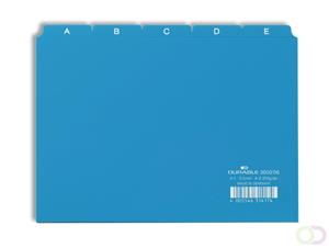 DURABLE 3650-06 Alfabetische tabbladindex Blauw A5 liggend Plastic 21 x 14,8 cm 25 Stuks