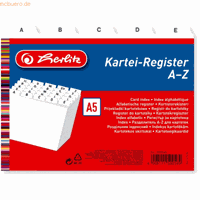 herlitz Leitregister A-Z A5quer PP 25-teilig weiß