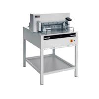 Ideal Elektrische stapelsnijmachine met EASY-CUT, automatische papieraandruk, alsmede elektrische achteraanslag met touchpad en progra