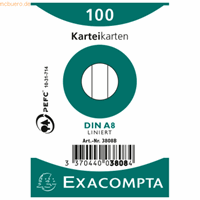 exacompta Karteikarten A8 liniert weiß VE=100 Stück