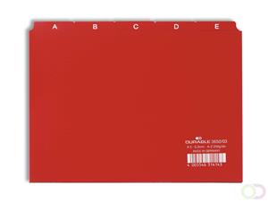 durable Leitregister A-Z A5quer PP 25-teilig rot