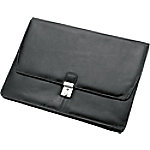 alassio Collegemappe Tissano 25,5x34,2x4cm Leder schwarz