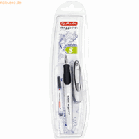 herlitz 3 x  Füllhalter my.pen L-Feder weiß/schwarz