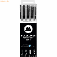 molotow Blackliner Set 3 schwarz VE=je 1 Chisel, Round, Calligraphy, B
