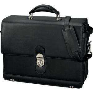 alassio Aktentasche Monza 38x30x16cm Leder schwarz