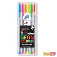 Staedtler triplus fineliner - Box 6 st pastel