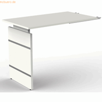 kerkmann Anbautisch Form 4 mit Wangengestell 100x60x68-76cm weiß