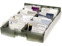 han Archivbox Croco-Duo für 2500 Karten inkl. A-Z Register grau/transl