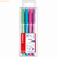 stabilo 5 x  Fineliner Sensor Etui 0,3 mm Kunststoffetui VE=4 Stück