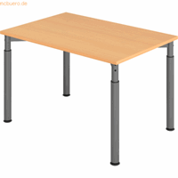 mcbuero.de Schreibtisch 120x80cm Buche/Graphit