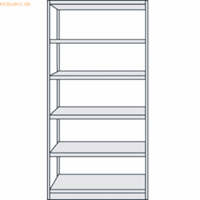 kerkmann Büroregal Progress 500 Grundregal BxTxH 96x40x190cm 6 Böden l
