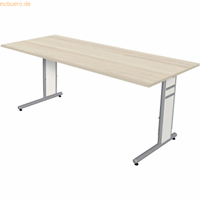 kerkmann Schreibtisch Form4 C-Fuß-Gestell 180x80x68-82cm ahorn