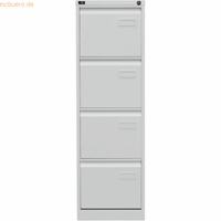 bisley Hängeregistraturschrank Light 4 Schübe 1-bahnig verkehrsweiß