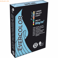 Clairefontaine Evercolor gekleurd gerecycleerd papier, A4, 80 g, 500 vel, helblauw