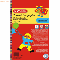 herlitz 5 x  Tonzeichenpapier 23x33cm 20 Blatt