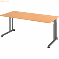 Hjh OFFICE PRO Zeno 19 G | 180x80, Melamine-gecoate spaanplaat, Mehrfarbig