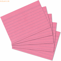 herlitz 4 x  Karteikarten A5 liniert rosa VE=100 Stück