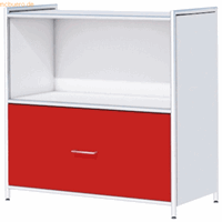 kerkmann Sidebaord BxTxH 80x38x78cm 1 Schubach rot/weiß