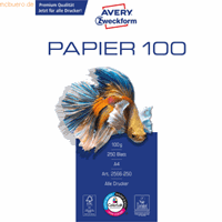 Avery Zweckform 2566-250. Aanbevolen gebruik: Laser-/inkjetprinten, Papier afmeting: A4 (210x297 mm), Vellen per pak: 250 vel