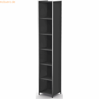 kerkmann Grundregal Artline schmal 6 OH BxTxH 41x38x220cm anthrazit