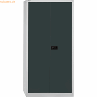 bisley Flügeltürenschrank Universal Stahl 5 OH 3 FB/1 Hutablage l.grau