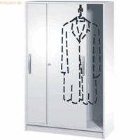 kerkmann Garderobenschrank Status 4 OH HxBxT 156x100x42cm lichtgrau