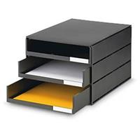 Schubladenbox Styro Styroval, für Formate bis C4, Schübe mit Beschriftungsfeldern, diverse Varianten