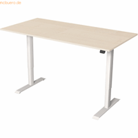 Kerkmann Zit/sta bureau Move1 wit, memory functie, B160 x D80 x H74-123 cm