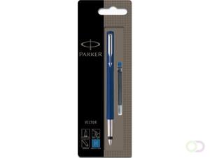 Parker vulpen Vector rvs medium blauw